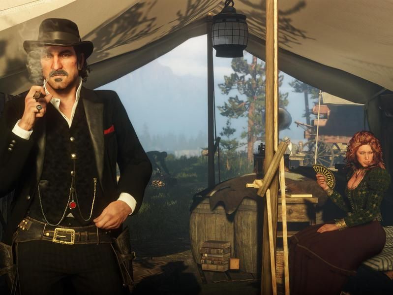 Two characters from "Red Dead Redemption 2"
