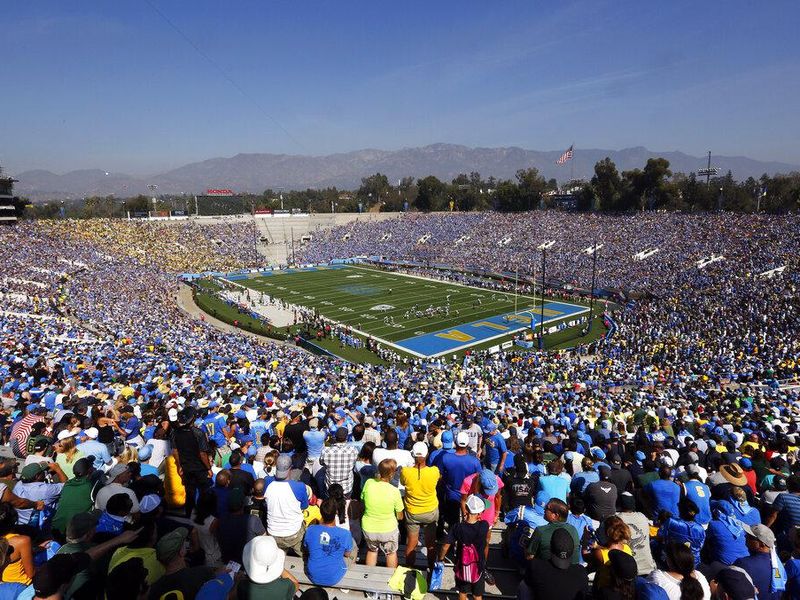 UCLA football game at the Rose Bowl in Pasadena, California
