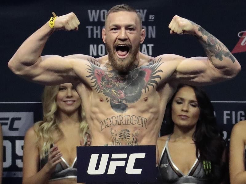 UFC fighter Conor McGregor at weigh-in day