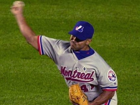 Ugueth Urbina pitching for the Montreal Expos