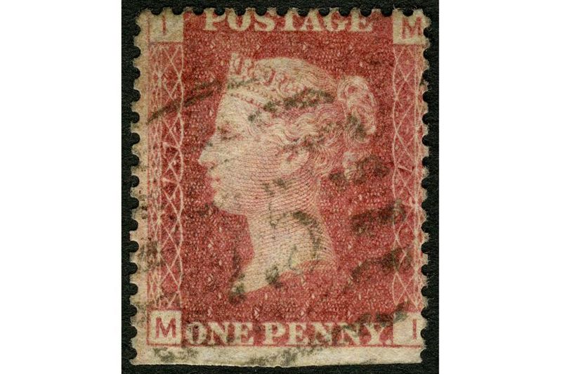 UK 1863 Penny Red Plate 77
