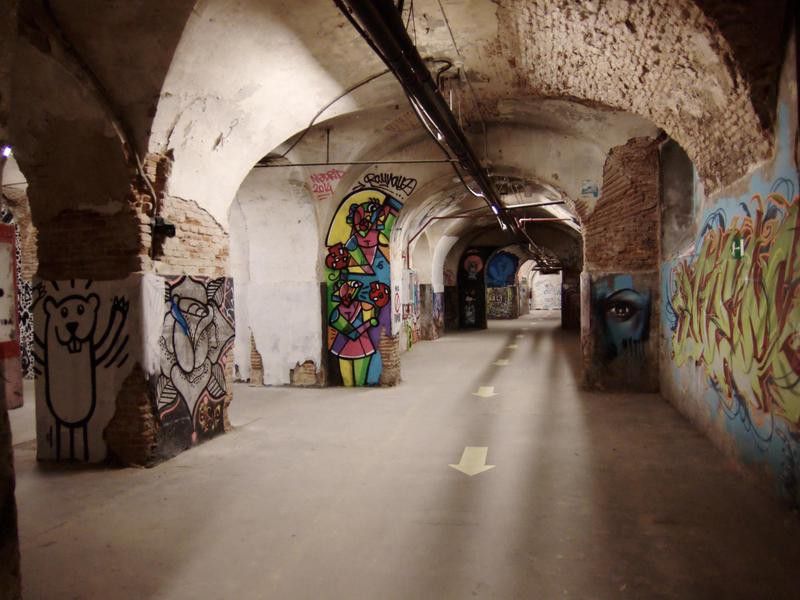 Underground tunnels of La Tabacalera