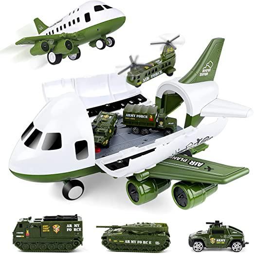UNIH Airplane Transport Plane Set and Military Vehicles