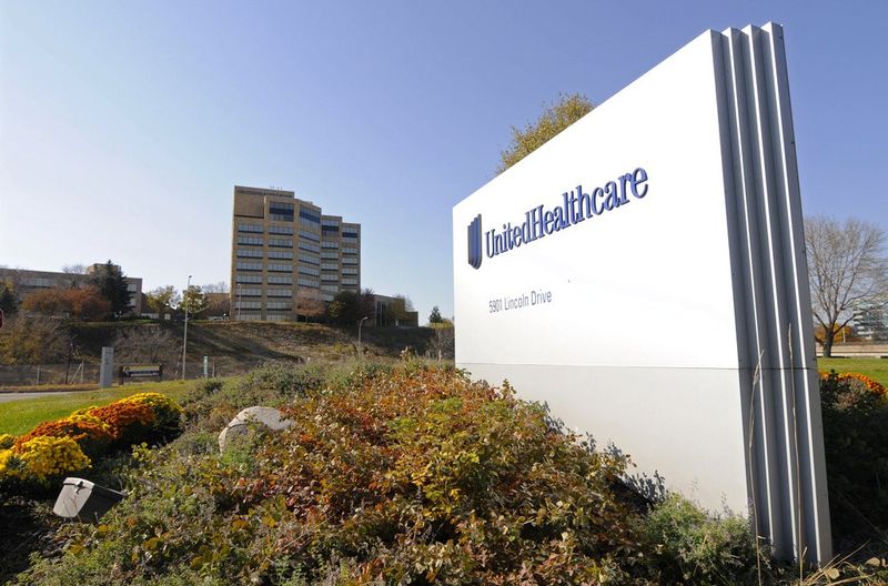 UnitedHealth Group sign on its campus
