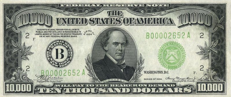 US $10,000 Bill