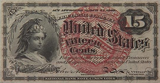 US 15 Cent Note
