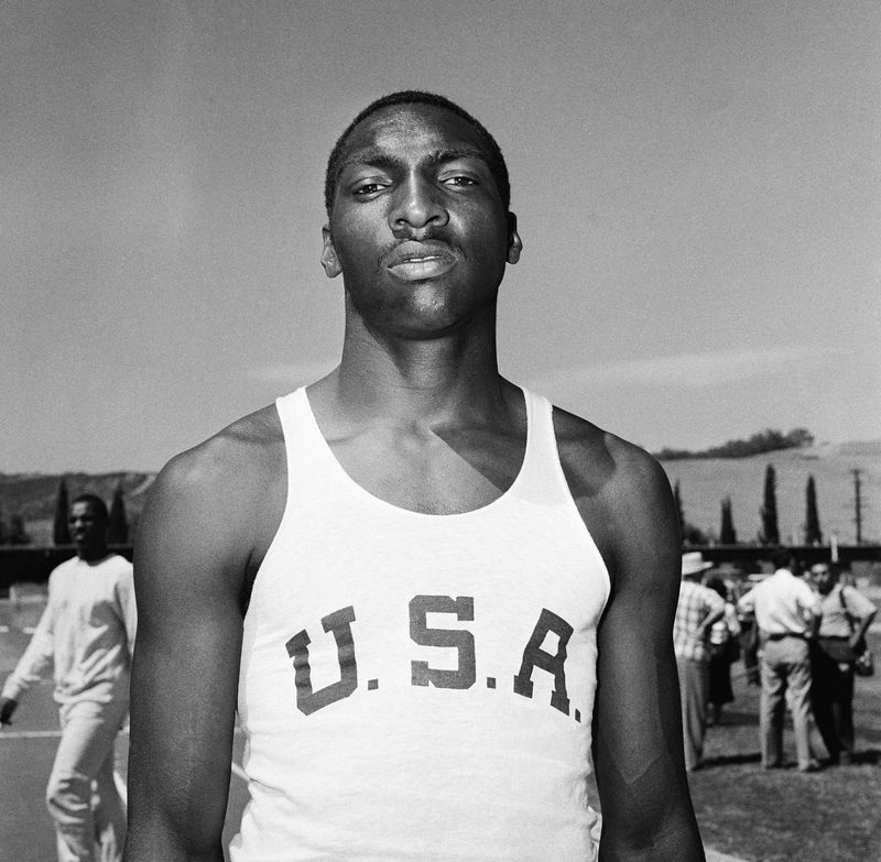 U.S. Olympic athlete Stone Johnson posing