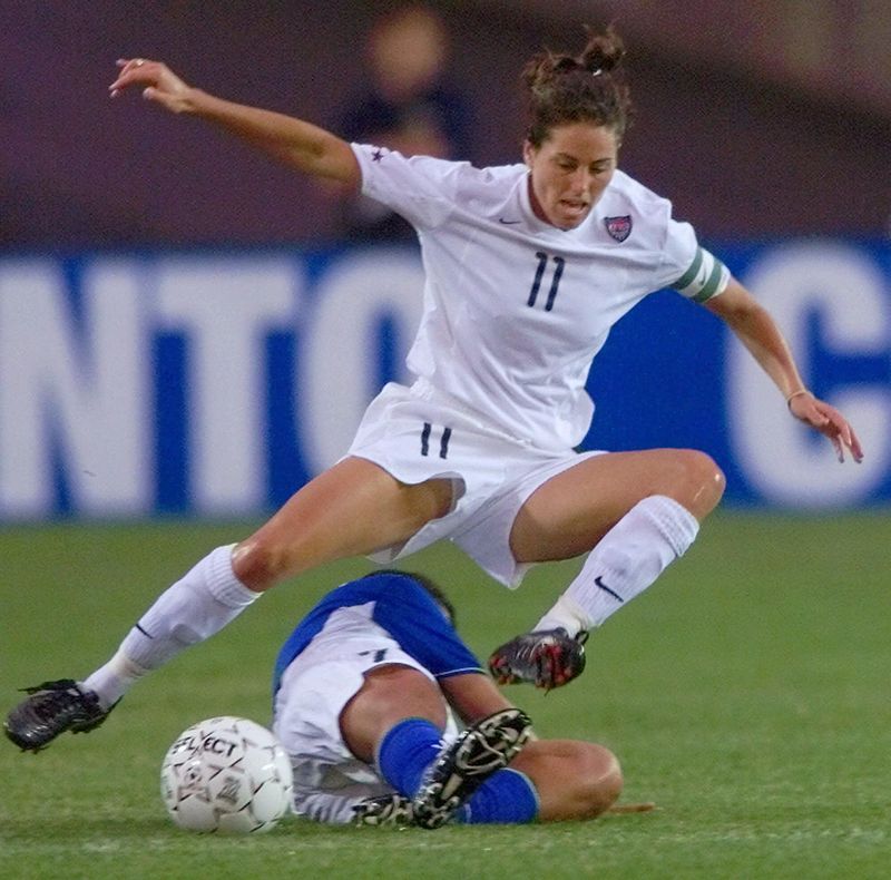 U.S. women's soccer player Julie Foudy