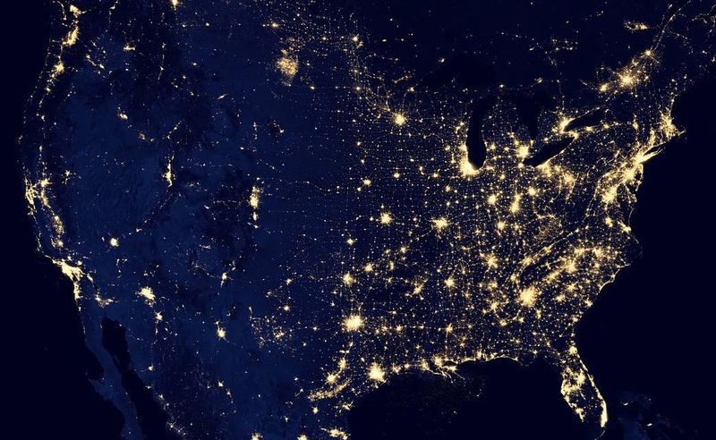 USA from space