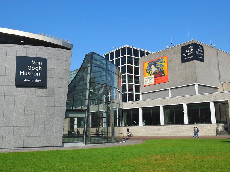 Van Gogh museum building complex in Amsterdam, Netherlands