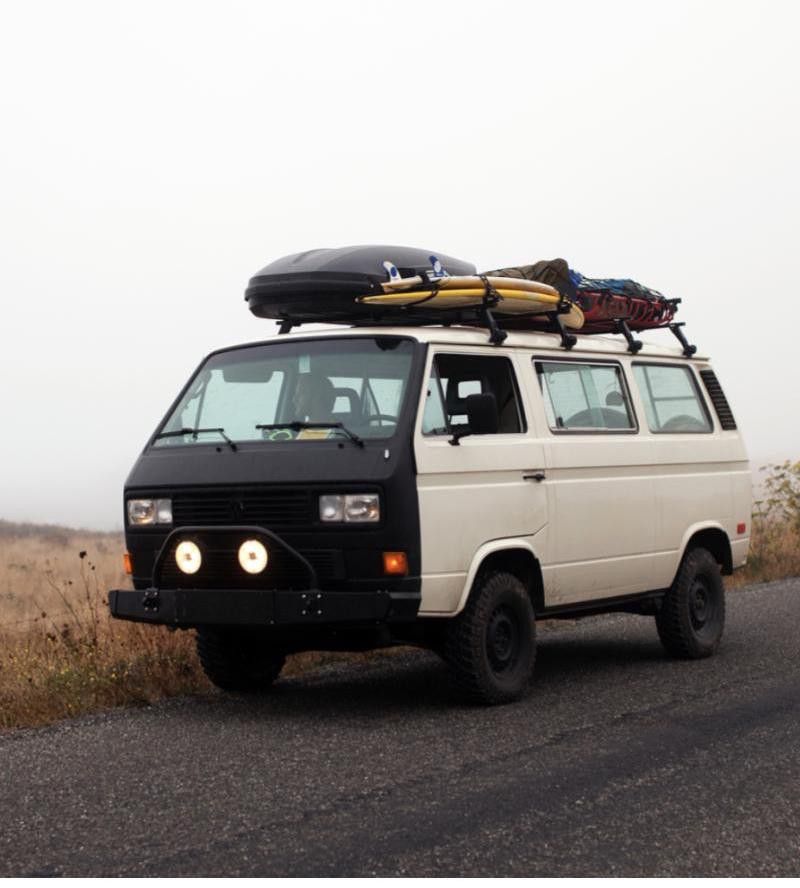 Van with surfboards