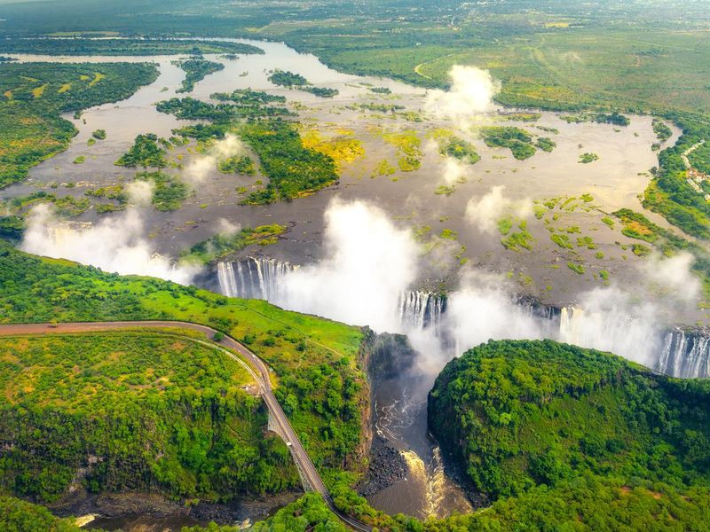 Victoria Falls in Zimbabwe is one of the 7 Natural Wonders of the World