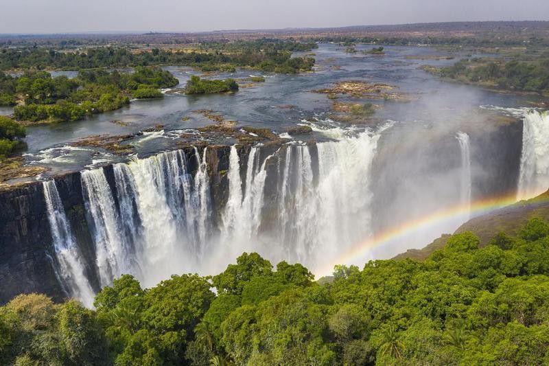 Victoria Falls on the border of Zambia and Zimbabwe
