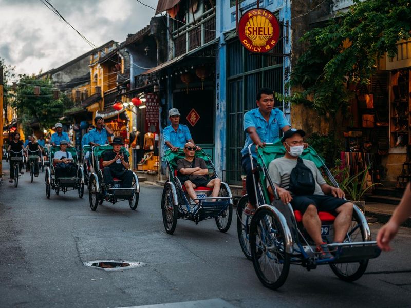 Vietnamese cycle rickshaw in the old town in Hoi An, Vietnam.