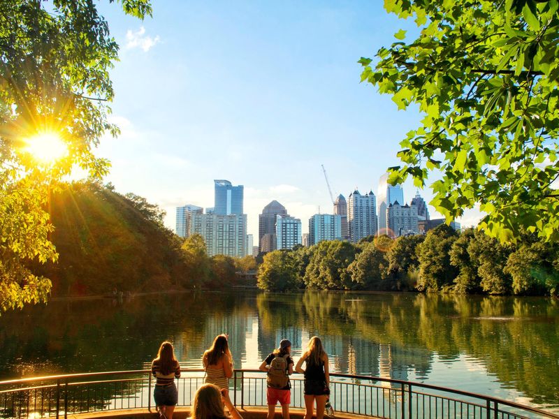 View from Piedmont park, Midtown, Atlanta, GA, United State