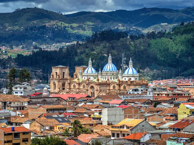 View of the Cathedral of Cuenca, Ecuador