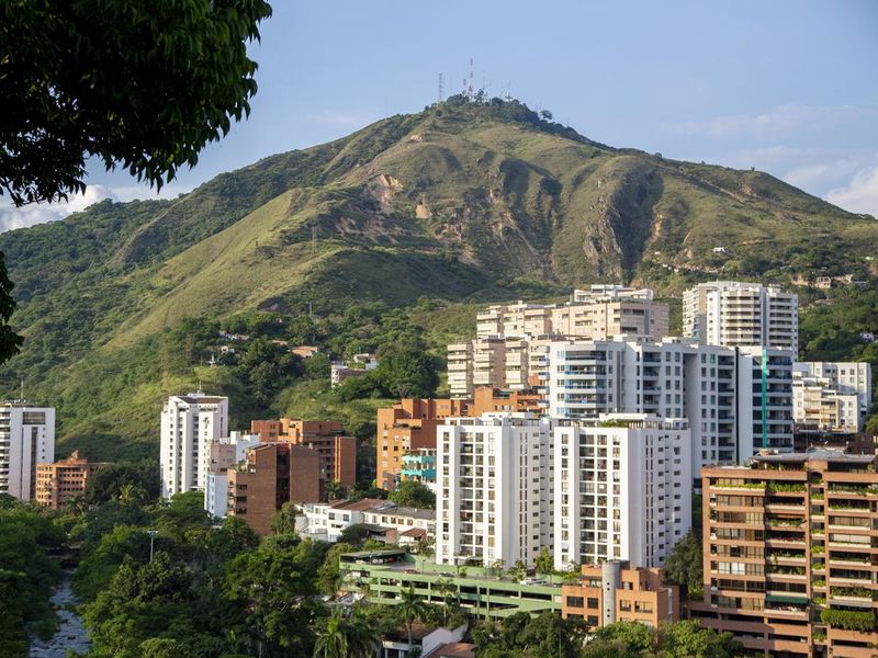 View of the city center of Cali in Colombia