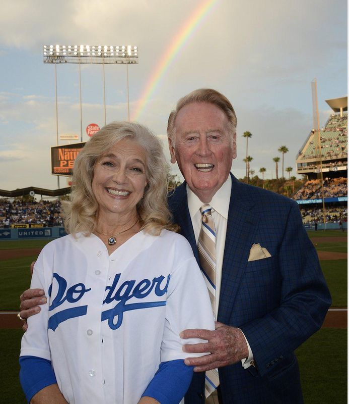 Vin Scully and his wife, Sandra