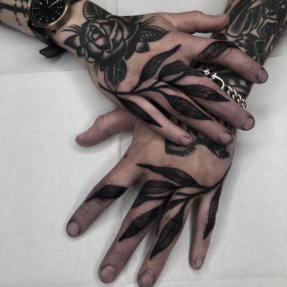 Vine Hand Tattoo