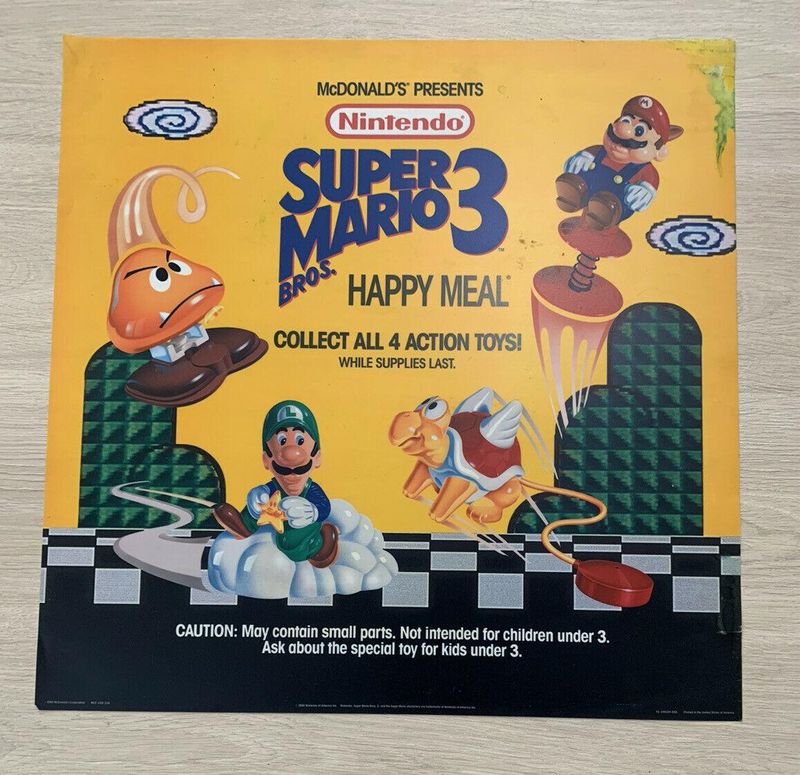 Vintage 1990 Super Mario 3 McDonald's Happy Meal Store