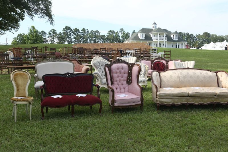 Vintage furniture for wedding chairs