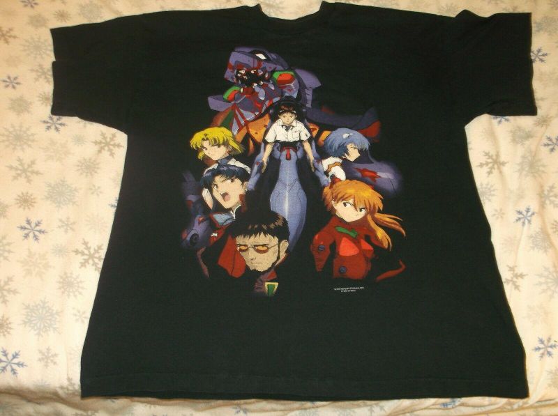 Vintage Neon Genesis Evangelion Anime T-Shirt