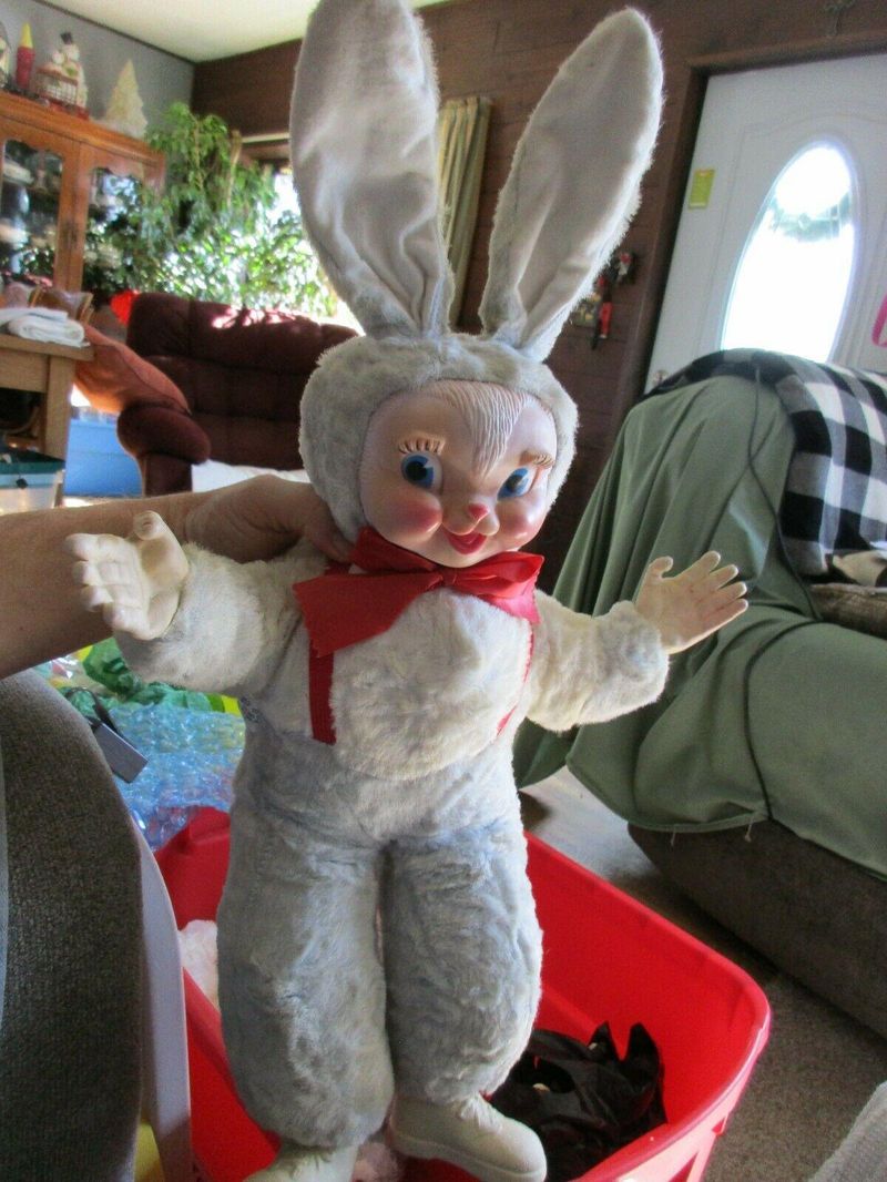 Vintage Plush Bijou Easter Bunny Figure