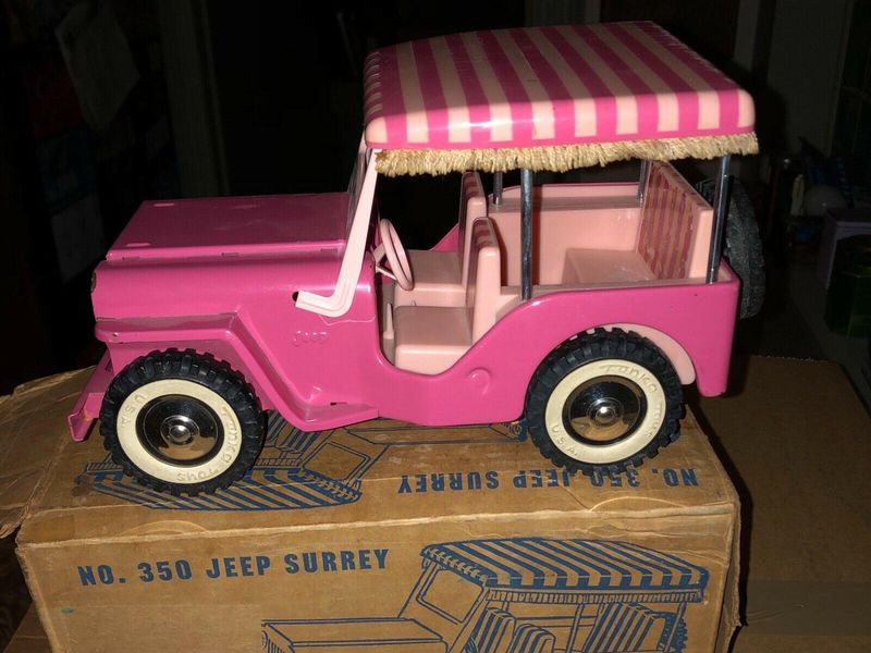 Vintage Tonka 1962 Pink Jeep Surrey