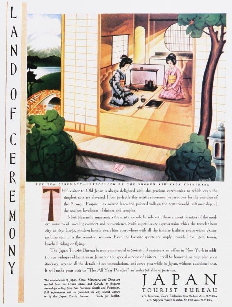 Vintage travel ad for Japan