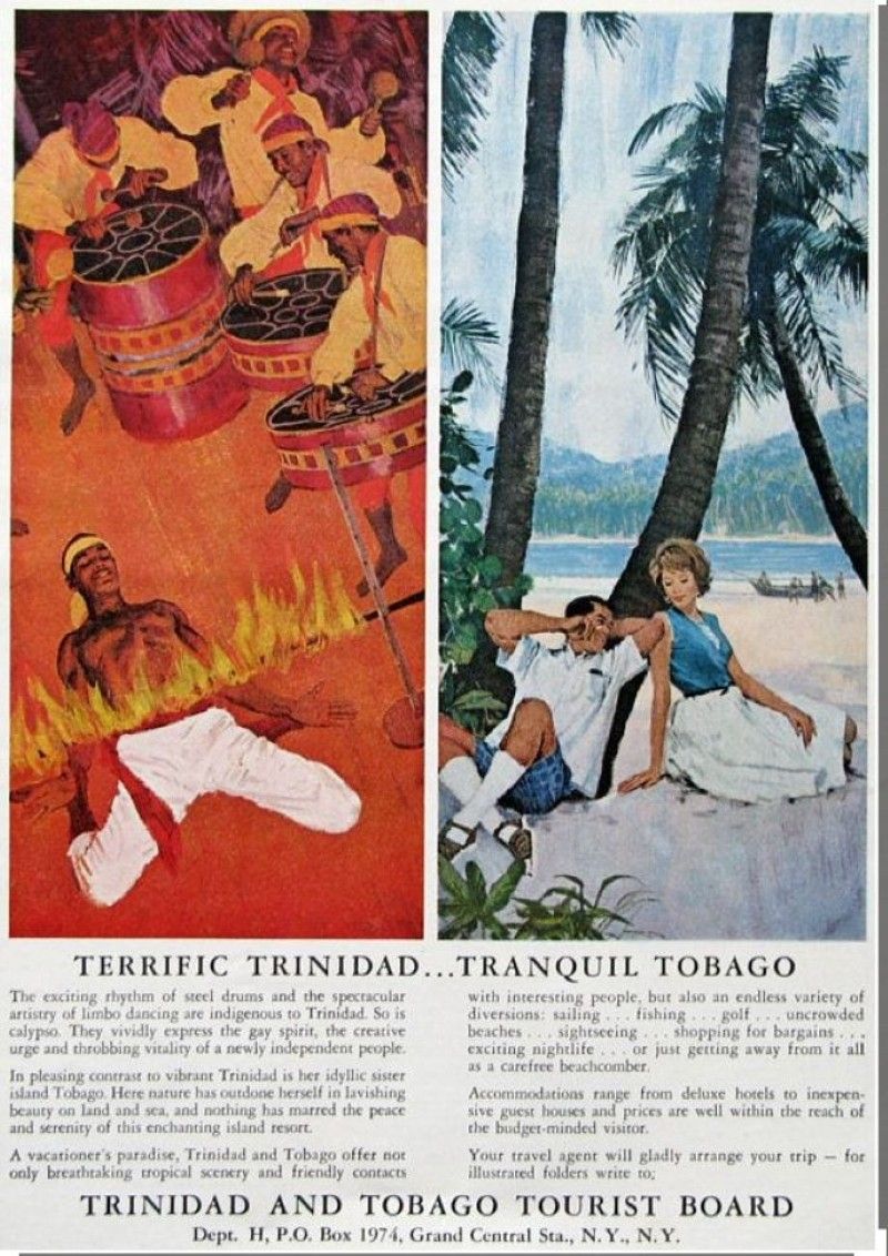 Vintage travel ad for Trinidad