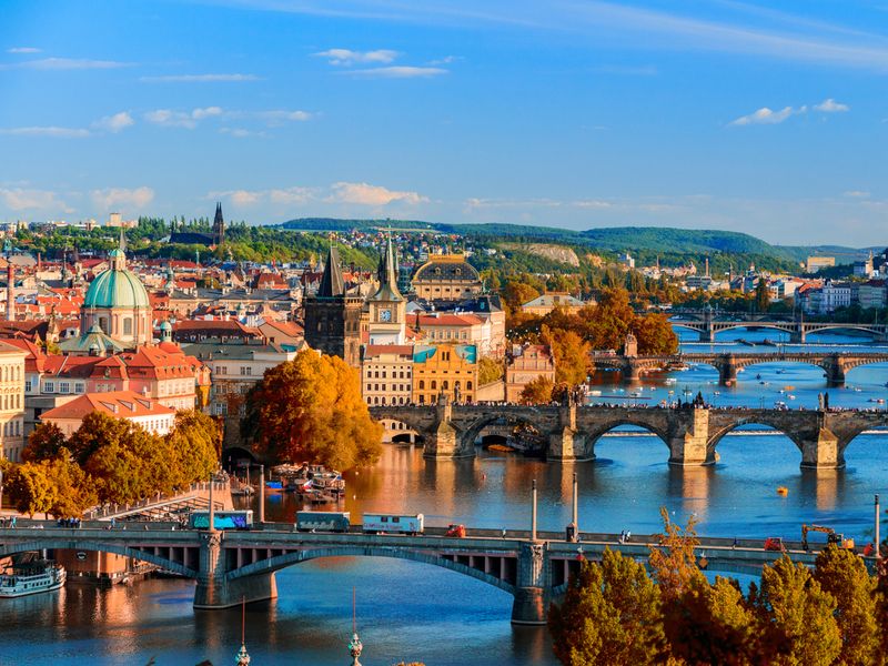 Vltava River and Charle Bridge, Prague