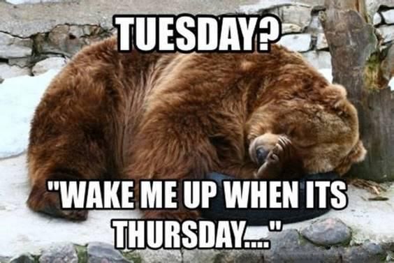 Wake me up when it's Thursday.