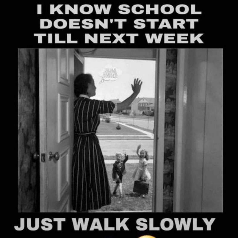 walk to school slowly