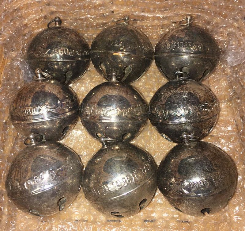 Wallace Silversmith's silver Christmas bells