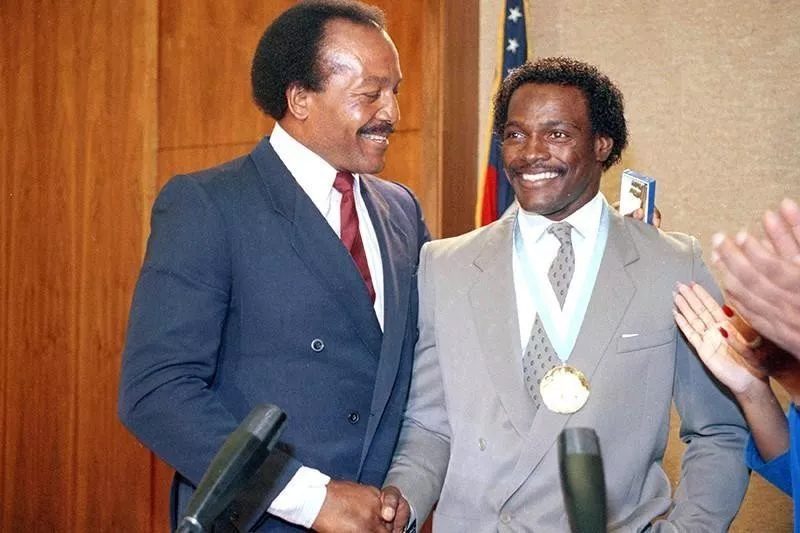 Walter Payton, right, was one of the best running backs in NFL history.