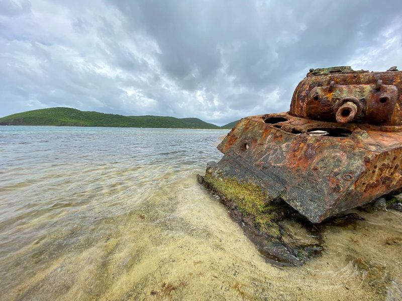 War tank at Flamenco Beach in Culebra, Puerto Rico