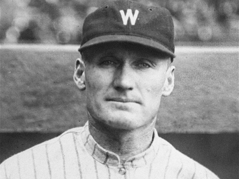 Washington Senators pitcher Walter Johnson