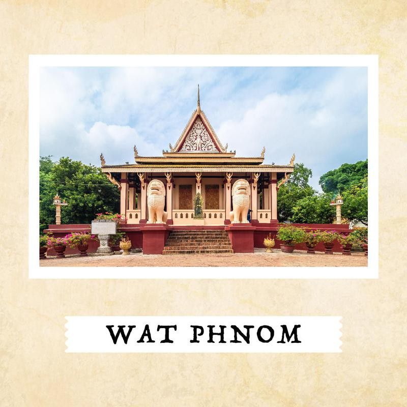 Wat Phnom temple in Phnom Penh, Cambodia