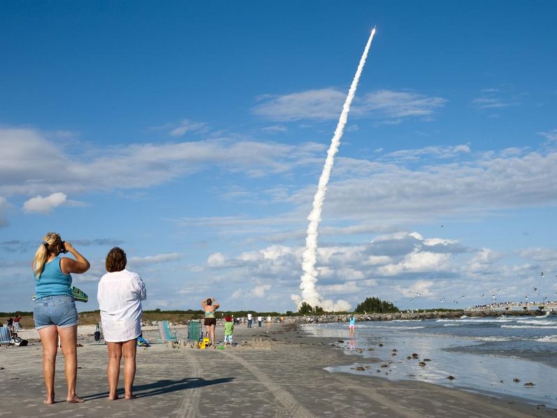 Watching a rocket launch in Melbourne, Florida