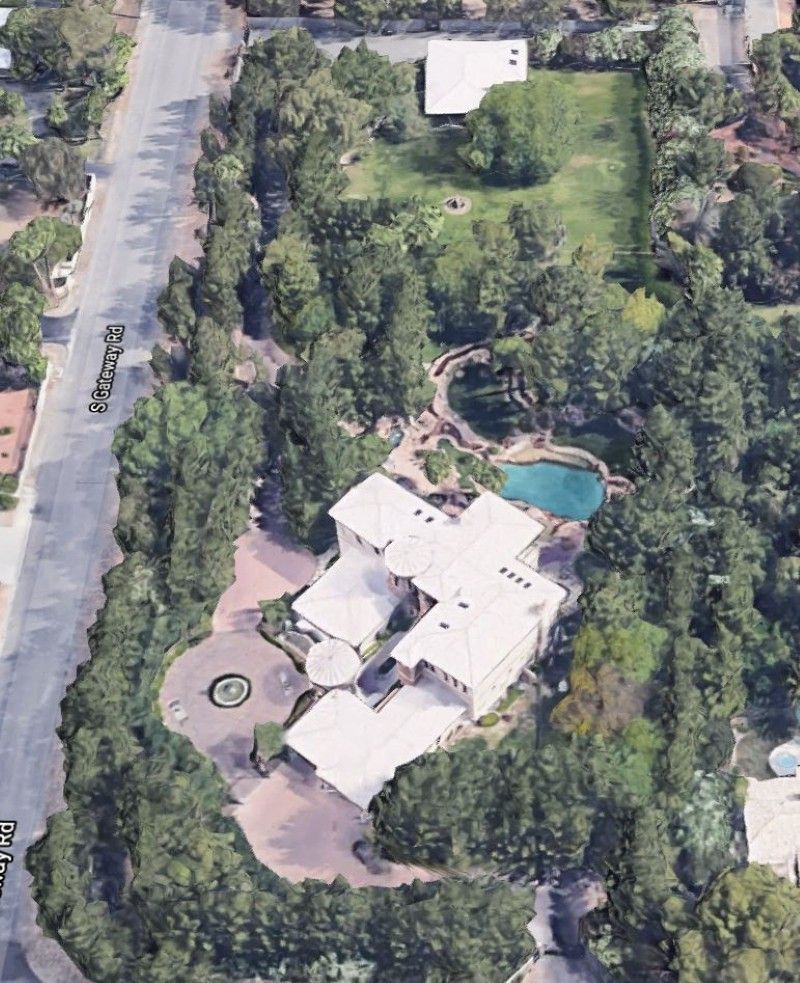 Wayne Newton's house aerial view