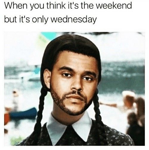 Wednesday Addams and the Weeknd meme