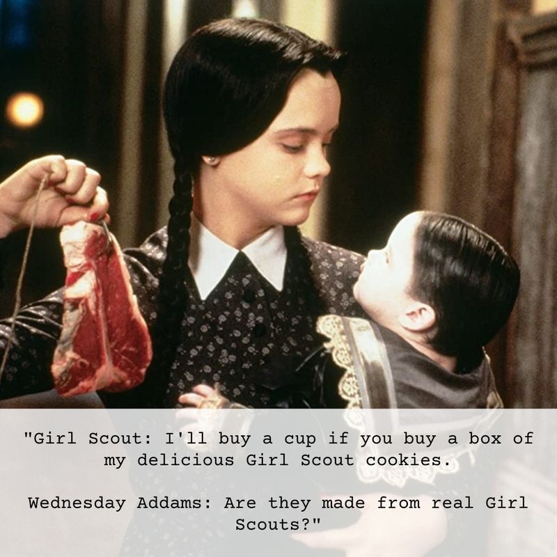 Wednesday Addams Girl Scouts quote