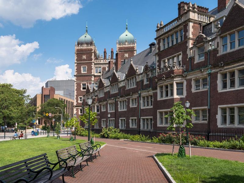 Weekend scene at the University of Pennsylvania campus