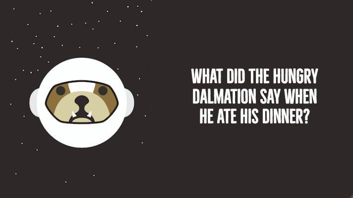 What did the hungry Dalmation say when he ate his dinner?