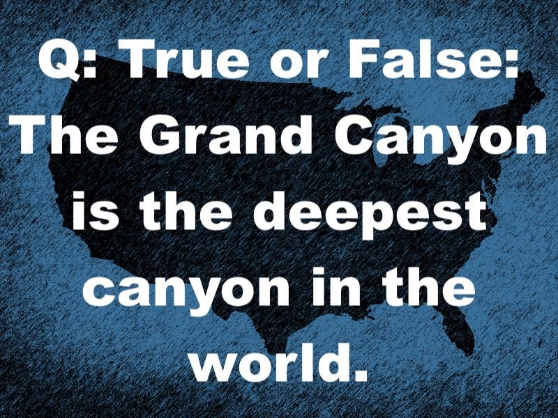 What's the deepest canyon in the world?