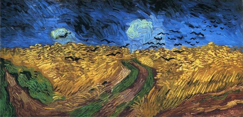 Wheatfield with Crows van Gogh