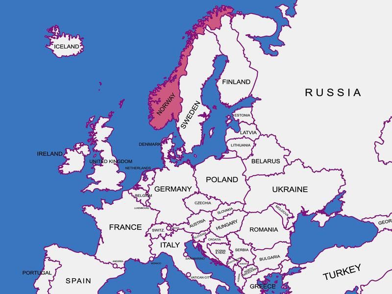 Where is Norway on a map?