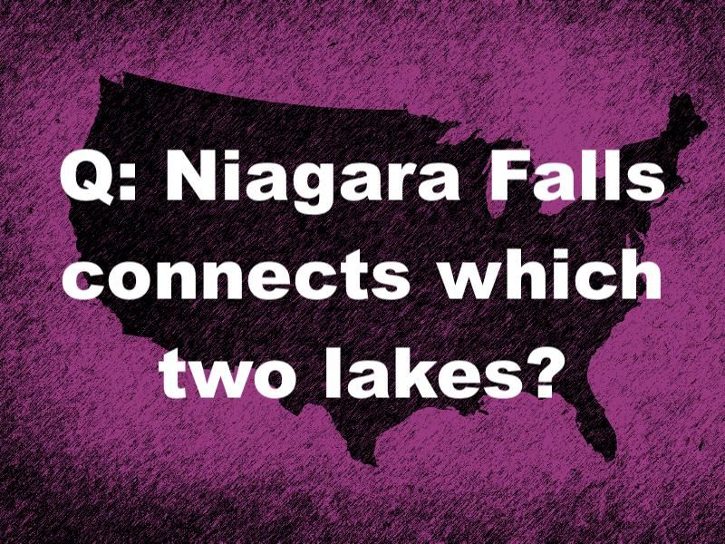 Which lakes is Niagara falls connected to?