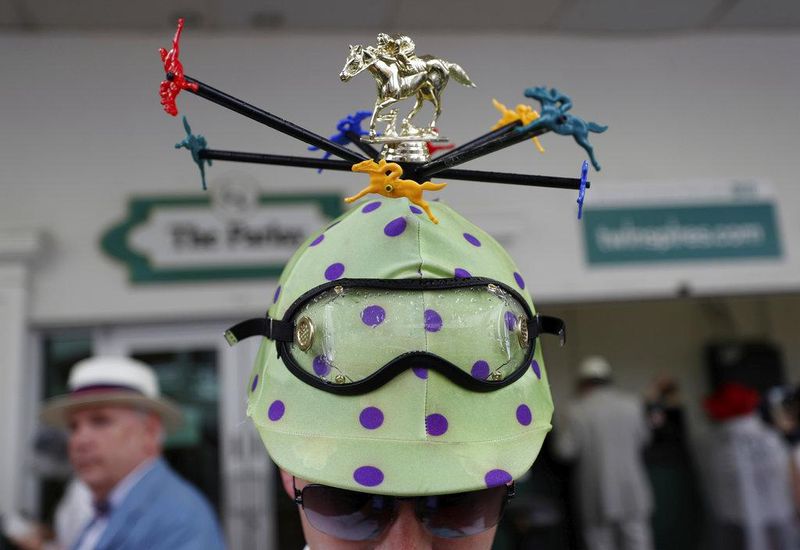 Whirligig hat at the Kentucky Derby