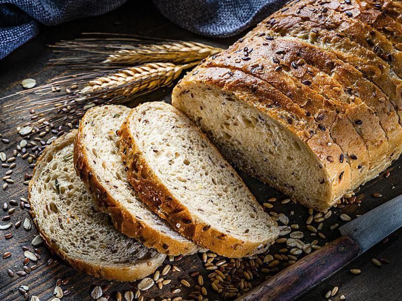 Wholegrain and seeds sliced bread